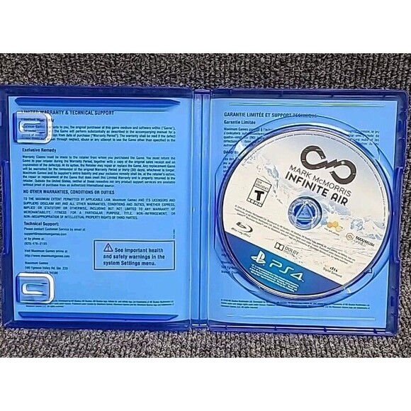 PS4 Mark McMorris Infinite Air (Sony PlayStation 4, 2016) No Manual Snowboarding - Picture 3 of 4